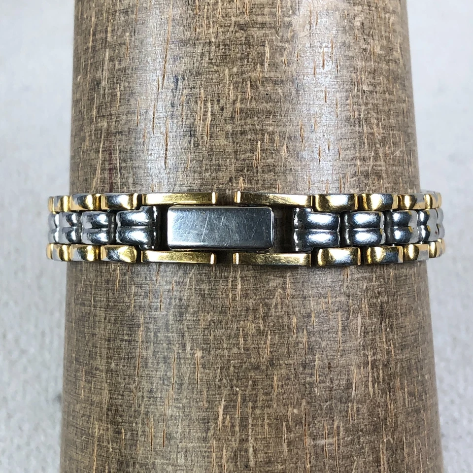 Reloj Pulsar Vintage Mujer V220-6190 Dos Tonos Ovalado 13mm 6" *Cristal agrietado Foto 4 de 4