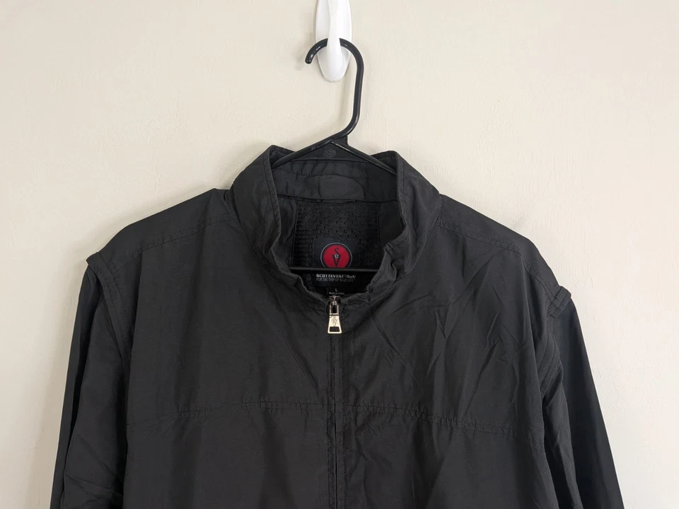 SCOTTeVEST "SEV" Jacket Men's Large Black Outdoors Pockets - Image 2 of 4