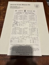 Scorecard 1983 England V New Zealand Signed By C.L Smith