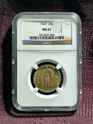 1929 25C Standing Liberty Quarter NGC MS 61