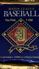 1992 Donruss Baseball Cards #1 to 250 Pick Your Cards – Complete Your Set