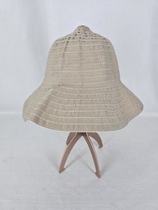 Grevi Floppy Bucket Hat Ivory Neutral Stripe Poly Cotton Packable Cloche Italy S Floppy Bucket Hat in Solid – Big Bag main image 4