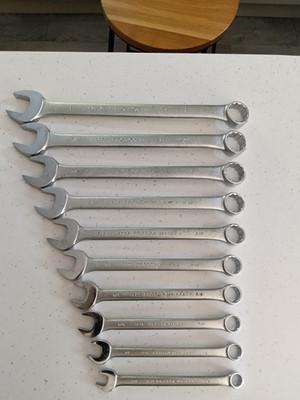 Proto Professional Imperial Kombination Schraubenschlüssel Set Made in USA x 10 - 7/16 - 1''