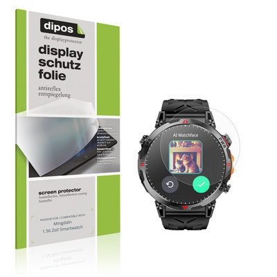6x Schutzfolie matt für Mingdaln 1.56 Zoll Smartwatch Displayschutzfolie Folie
