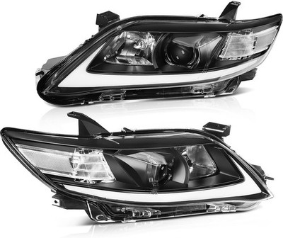 LED DRL Reflective Bowl Headlight Assembly Replacement Fit for Toyota Camry