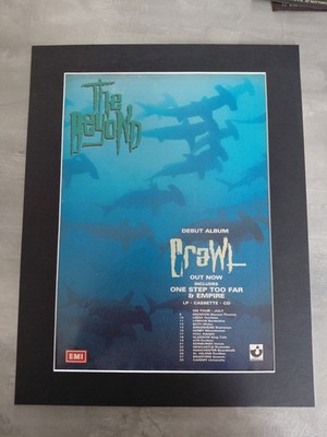 The Beyond Tour Poster Crawl 1991 UK Tour Original Tour Advert Mounted 14x11''