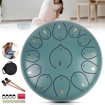 12'' Stahlzungen Trommel Handpan 13 Töne C-Dur Steel Tongue Drum Zungen Trommel