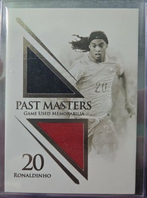 2018 Futera Unique Past Masters Ronaldinho Game Worn Jersey 05/38 PM20