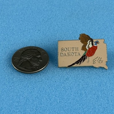 South Dakota State BPOE Elks Club Lodge Flying Bird Pin Pinback #59125