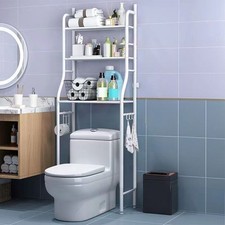 2/3 Tier Over The Toilet Storage Rack Shelf Bathroom Organizer Shelf Space Save