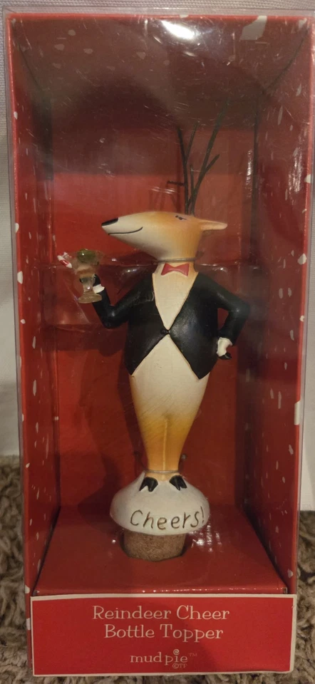 Topper Botella Reno Mudpie Vacaciones Navidad Año Nuevo Foto 4 de 4