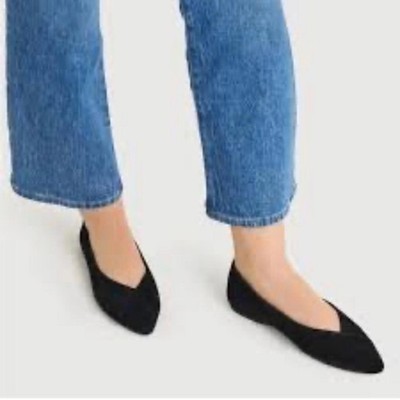 Birdies Goldfinch Black Suede Elegant Black Women's Flats Size 7 NEW