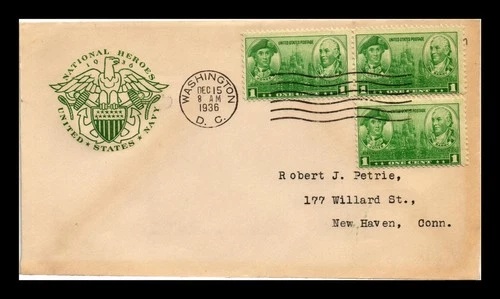 DR JIM STAMPS US COVER NAVY HEROES JONES BARRY FDC SCOTT 790 HF CACHET