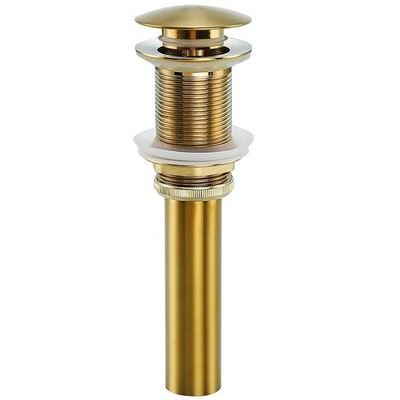 Bathroom Sink Drain Brushed Dark Gold Pop Up Drain Without Overflow,Brass Dra...