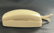 Vintage AT T 210 Slimline Corded Telephone Cream Push Button Tested  Working