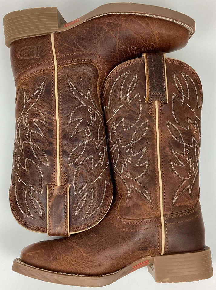 Женские кожаные квадратные рабочие ботинки с бретелью через шею Justin 11 дюймов с мягким носком размер 6 B - Изображение 2 из 4