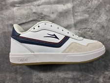 Lakai Terrace Skater Sneakers Shoes White/Navy Leather  Suede Mens Size 5