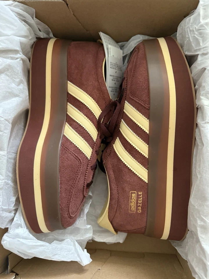 W Adidas Originals Gazelle Stack Fox Brown JS3928 Womens Shoes Sneakers US 7 - Image 3 of 4