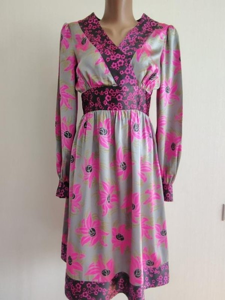 Women Tibi Dress Pink Silk 44
