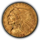 1925-D G$2.50 Indian Head Gold Quarter Eagle - Original BU Coin - SKU-G5935
