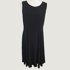 Jessica Howard Midi Fit and Flare Little Black Dress Classic Timeless Size 8