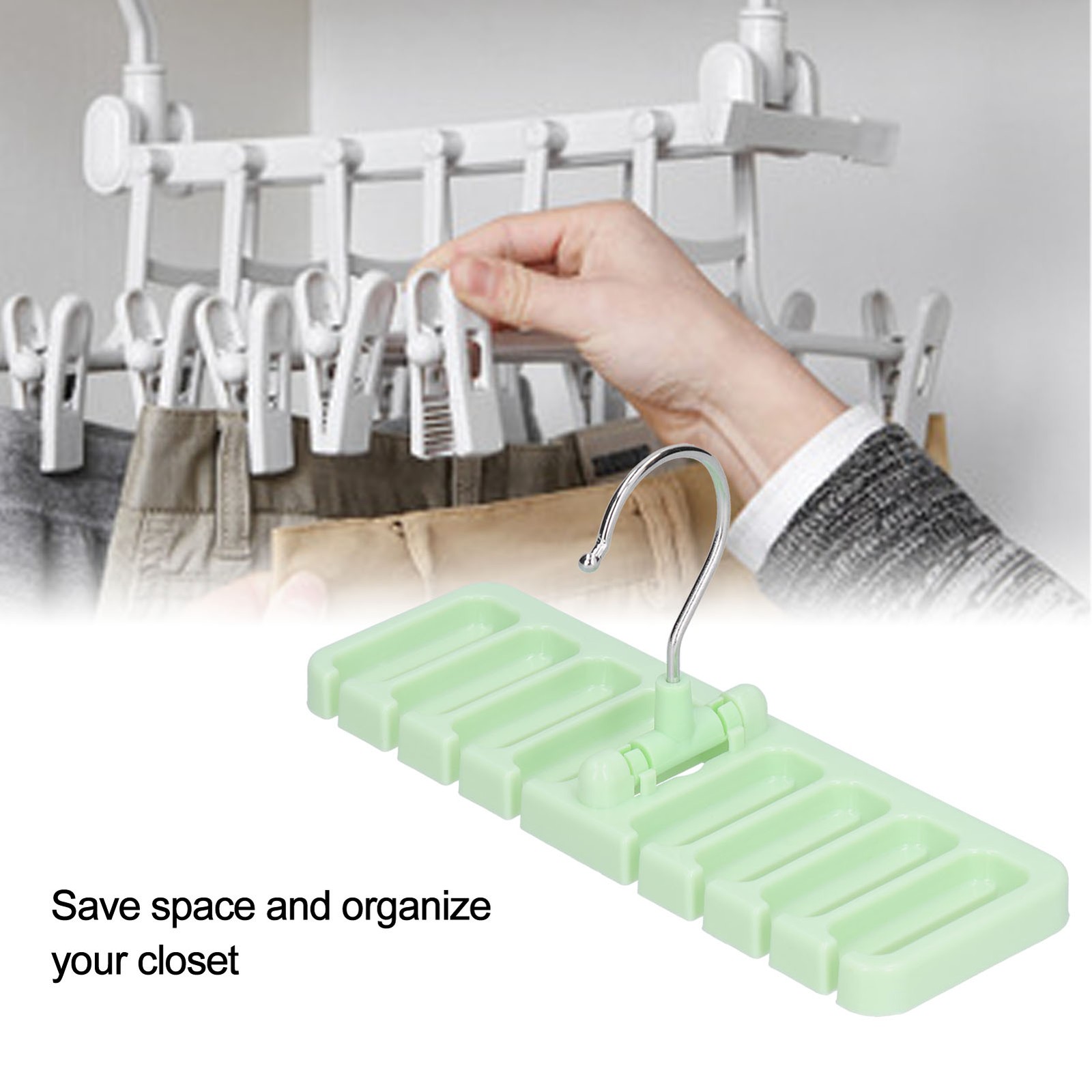Tie Storage Rack Tie Belt Storage Shelf Closet Hanger Wardrobe Organizer