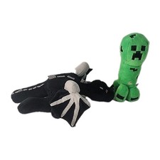 Mojang Jinx Minecraft Black ENDER DRAGON Green Creeper Plushie Stuffed Animal