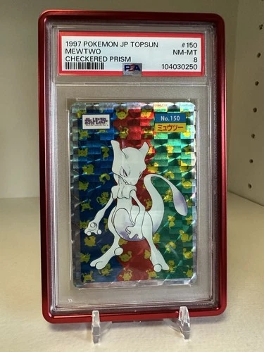 1997 Topsun Mewtwo PSA 8 Checkered Prism Holo   #150 Pokemon Japanese