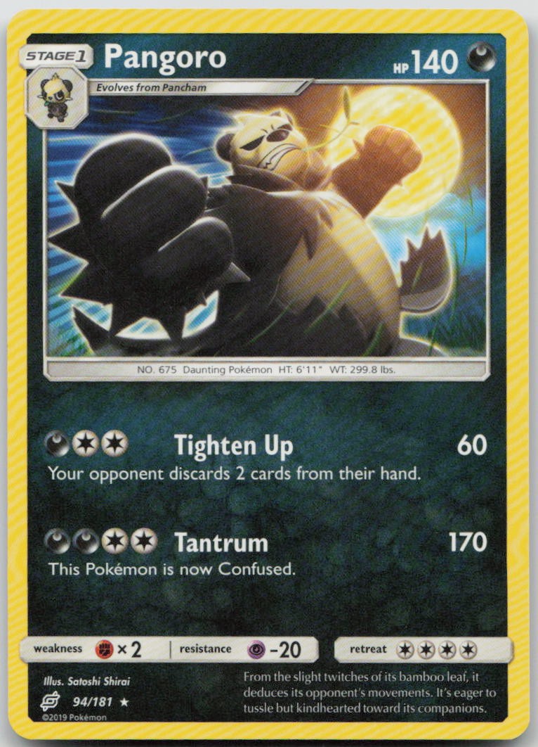 PANGORO 94/181 RARE TEAM UP POKEMON NM/M