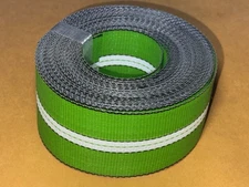 Green White Black Stripe Lawn Chair Webbing 40'+ Polypropylene