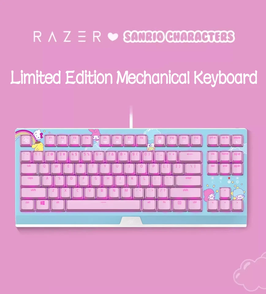 Razer x Sanrio Hello Kitty Blackwidow TKL Mechanical Keyboard - Pink 87 Keys - Image 2 of 4