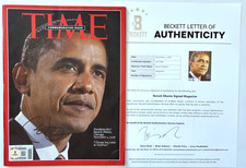 PRESIDENT BARACK OBAMA SIGNED TIME MAGAZINE COMMEMORATIVE 2008 ELECTION BAS