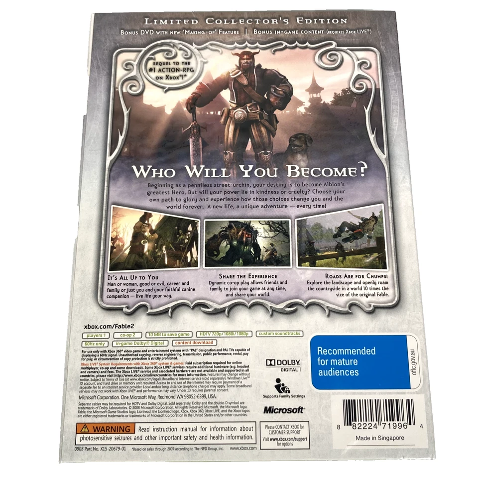 Fable II 2 Limited Collectors Edition Xbox 360 (2008) Brand New & Factory Sealed - Image 2 of 4