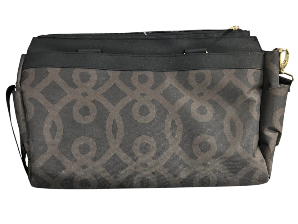 Bolsa de Fraldas JJ Cole Parker - Preta e Marrom - Imagem 2 de 2