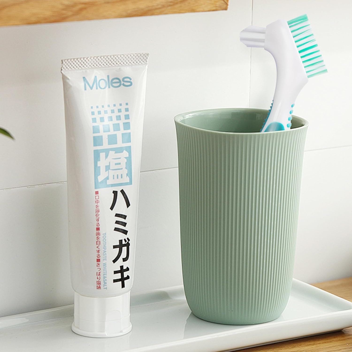 6 Pcs Denture Brush Set for False Teeth with Double-Sided Design, 4 Colors