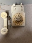 Bell System Western Electric 500 Vintage MCM Ivory White Rotary Dial Telephone — photo 3