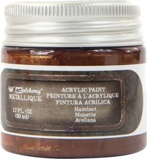 Finnabair Art Alchemy Metallique Acrylic Paint 1.7oz-Hazelnut