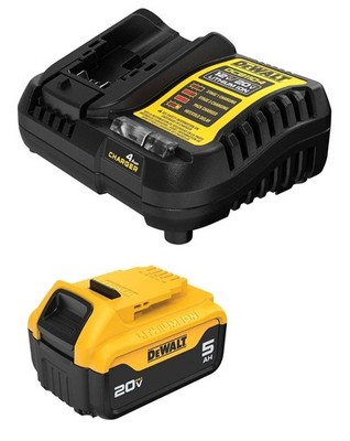 DEWALT 20V MAX 5 Ah Lithium-Ion Battery and Charger Kit DCB205C NEW Sealed 