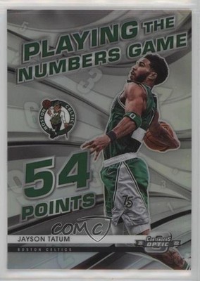 2021-22 Panini Contenders Optic Playing the Numbers Game Jayson Tatum #5 ne1