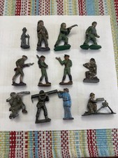 Lot Of 12 Cast Iron Miniature Toy Soldiers