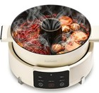 Joydeem 5.8QT/5.5L Electric Hot Pot with Divider Built-In Exhaust Fan Non-Stick — photo 1