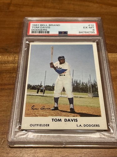 Tom Davis #12 1961 Bell Brand Dodgers card