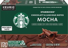 SALE  200 VALUE 100 pods.. Starbucks Mocha Flavored Coffee K Cup-Keurig no box