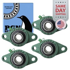  4 UCFL204-12 Solid Base Pillow Block Flange Mounted Bearing 3/4" Bore 2 Bolt