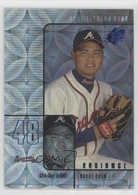 2000 SPx Rookie/Young Star Radiance 10/100 Bruce Chen #116 3c7