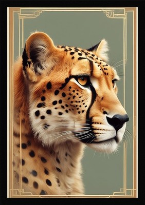 Soft Cheetah Gerahmtes Wandbild Poster Leinwanddruck Bild