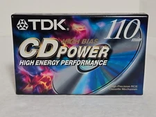 TDK CD Power 110 Minutes High Bias Type II Blank Cassette Tape NEW SEALED 