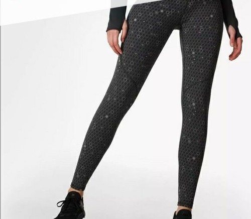 New $108 Sweaty Betty Power Reflective Full Length Workout Leggings Women's S