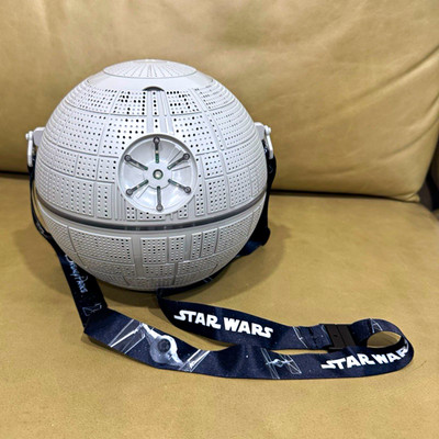 Disney Parks Star Wars Death Star Popcorn Bucket Sphere Container w/ Lanyard