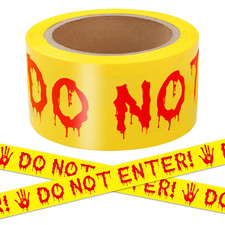 Halloween Decorations Outdoor Caution Tape Do Not Enter! Red Font Yellow Warning
